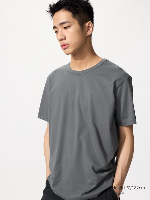 Uniqlo - T-Shirt Airism En Coton - Gris - Xs