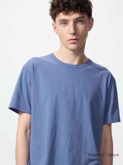 Uniqlo - T-Shirt Airism En Coton - Bleu - Xs