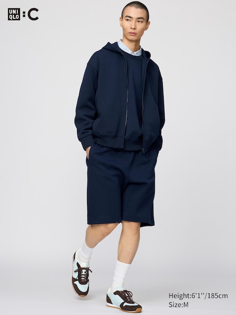 Uniqlo - Short Large En Sweat - Bleu Marine - Xs