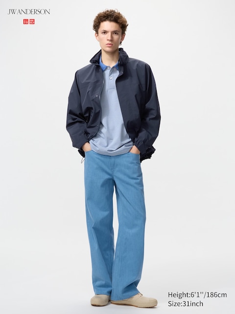 Uniqlo - Jean Droit Large Coloré - Bleu - 29Inch