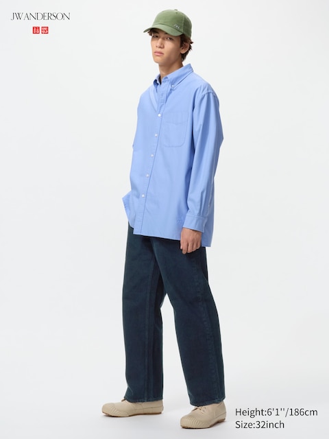 Uniqlo - Jean Droit Large Coloré - Bleu - 38Inch