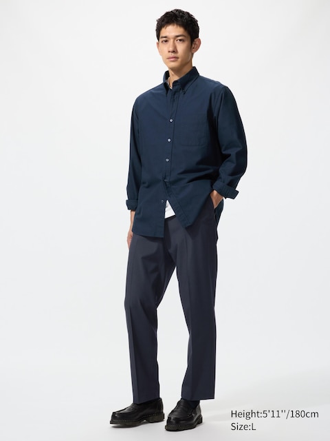 Uniqlo - Pantalón Smart Tobillero - 3XL Azul Marino Hombre
