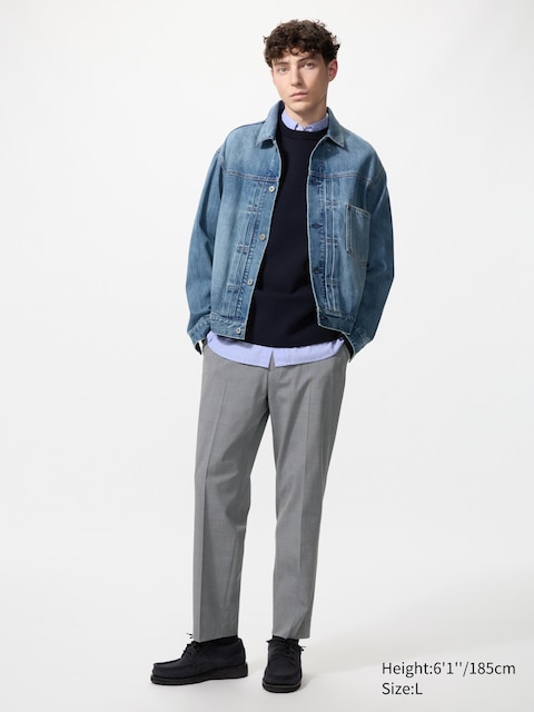 Uniqlo - Pantalon Smart 7/8Ème (Imprimé) - Gris - Xxl