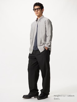 Pleated Wide Trousers (Longer)