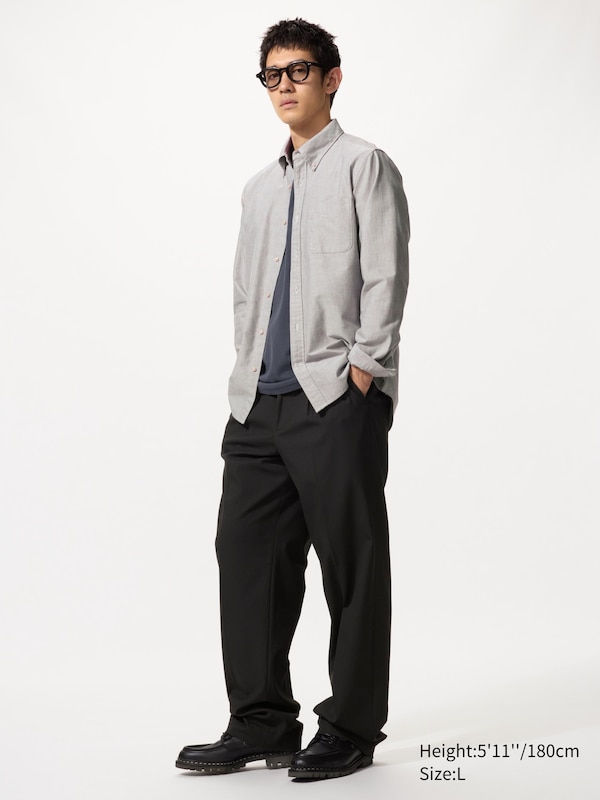 Pleated Wide Trousers (Longer)