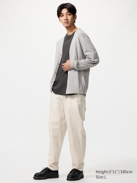 Uniqlo - Pantalon Relax En Lin Mélangé - Nude - M