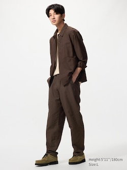 Linen Blend Relaxed Trousers