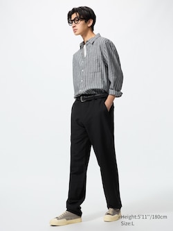 Linen Blend Relaxed Trousers (Longer)
