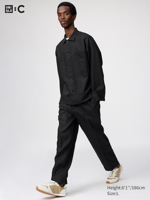 Uniqlo - Pantalon Large 100% Lin Premium - Noir - Xs