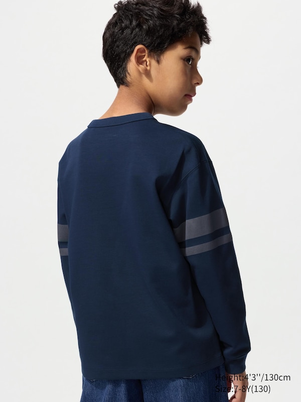 AIRism Cotton Crew Neck T-Shirt (Long Sleeve, Graphic)