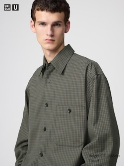Twill Oversized Shirt (Check)
