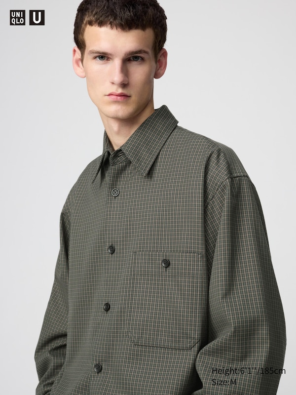 Twill Oversized Shirt (Check)