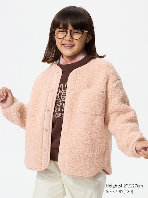Uniqlo Roze - Gevoerd Fleece Jack - 11-12 Jaar (150Cm)
