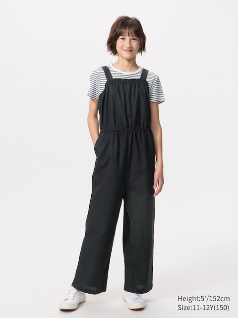 Uniqlo - Combinaison En Lin Mélangé - Noir - 7-8 Ans (130Cm)