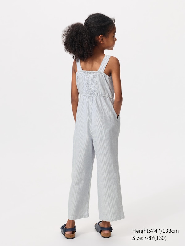 Leinenmix Jumpsuit (gestreift)