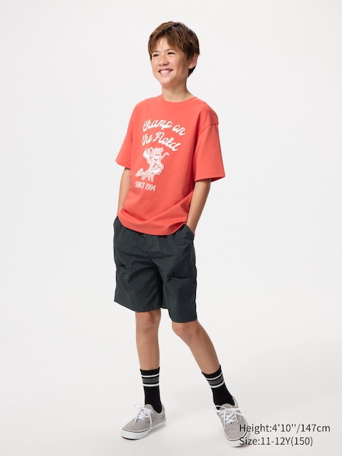 Uniqlo - Pantalón Corto - 13 Años (160 Cm) Negro Unisex Niño