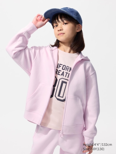 Uniqlo - Sudadera Dry Capucha - 13 Años (160 Cm) Rosa Unisex Niño