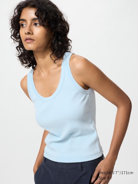 Uniqlo - Débardeur Côtelé - Bleu Clair - S