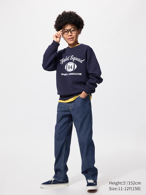 Uniqlo - Vaquero Ezy - 13 Años (160 Cm) Azul Unisex Niño