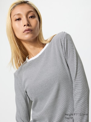 Soft Ribbed T-Shirt (Long Sleeve, Striped)