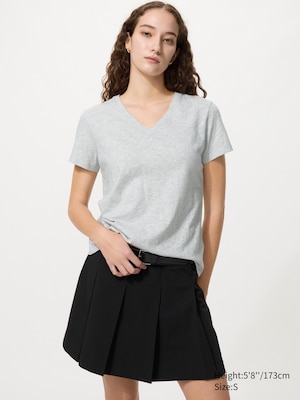 Slub Jersey V Neck T-Shirt