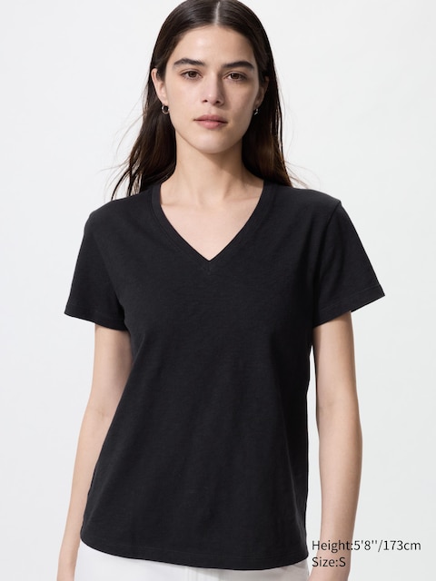 Uniqlo - T-Shirt (Col V) - Noir - Xs