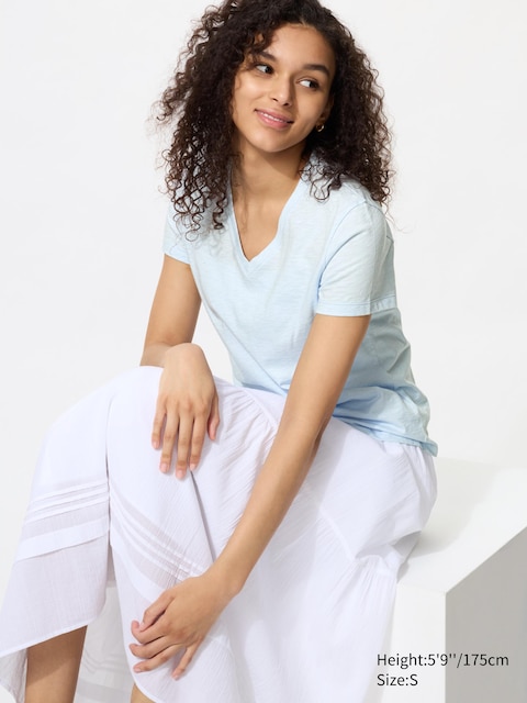 Uniqlo - T-Shirt (Col V) - Bleu Clair - Xl