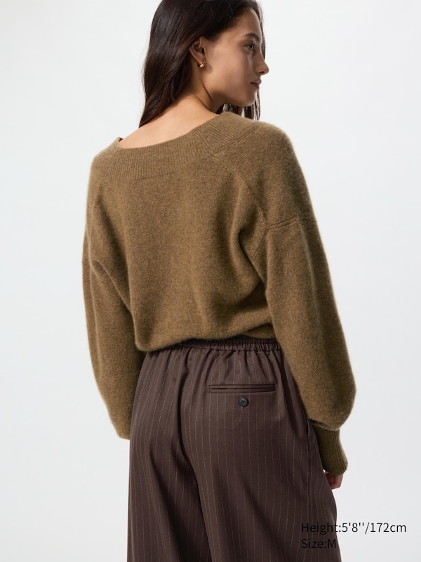 Pantalón ancho lana