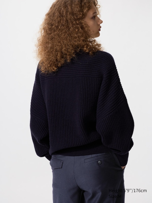 Wool Blend Wide Trousers