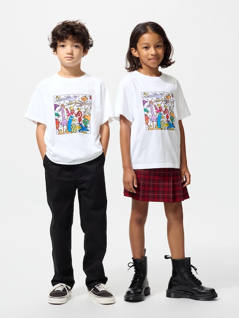 Uniqlo - Ny Pop Art Ut Camiseta - 13 Años (160 Cm) Blanco Unisex Niño