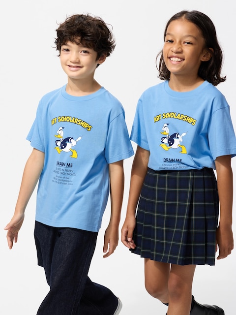 Uniqlo - T-Shirt Ut Magic For All Timeless - Bleu - 5-6 Ans (120Cm)