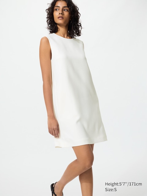 Uniqlo - Robe Courte Droite (Sans Manches) - Blanc Cassé - Xxs