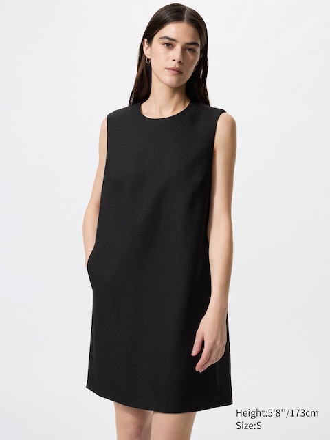 Uniqlo - Robe Courte Droite (Sans Manches) - Noir - Xxs