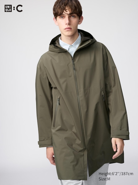 Uniqlo - Blocktech Abrigo - M Verde Oliva Hombre