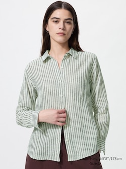 100% Premium Linen Shirt (Striped)