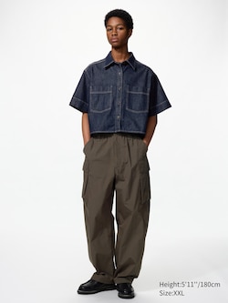 Jeanshemd (boxy, Halbarm)