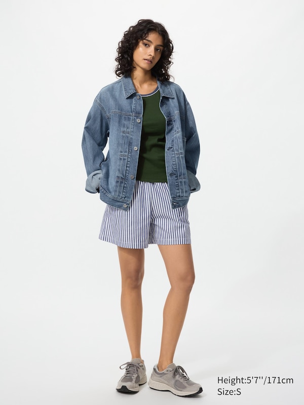 Cotton Easy Shorts (Striped)