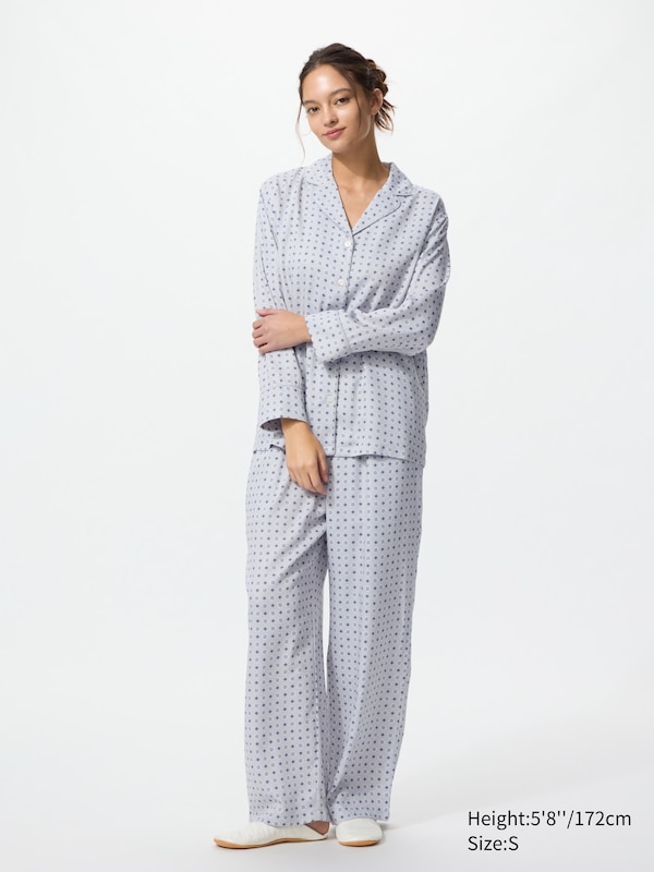 Satin Pyjamas (Long Sleeve, Geometric)