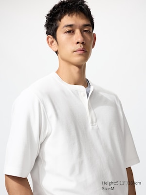 DRY Waffle Henley Neck T-Shirt
