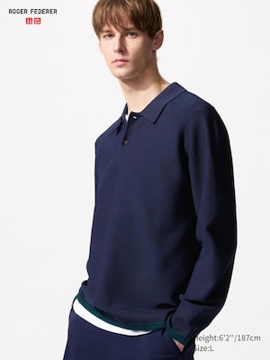 Polo en maille 3D sans coutures (Manches longues, Lavable en machine)