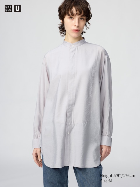 Uniqlo - Chemise (Col Officier) - Violet - Xxs