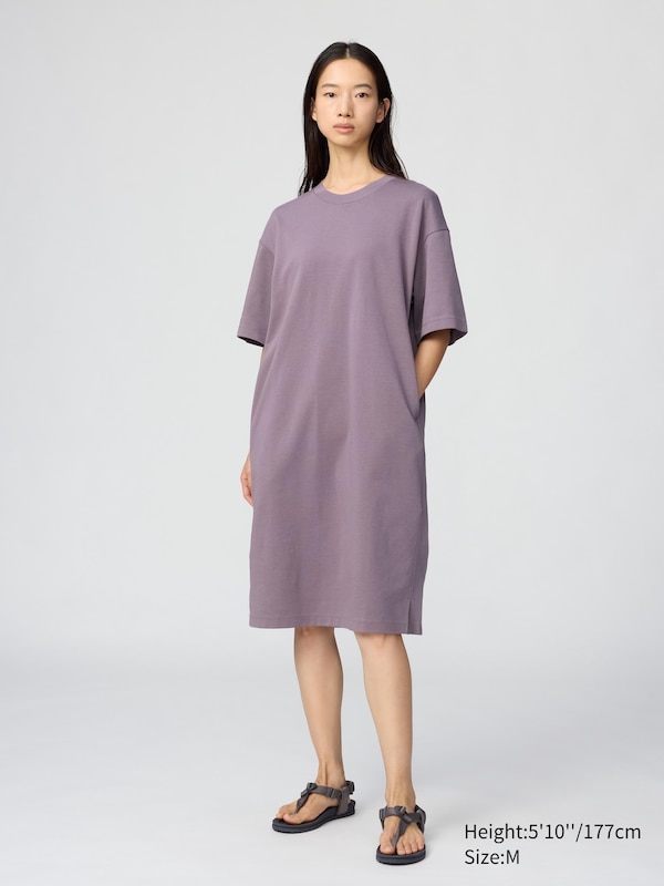 AIRism Baumwolle Kleid (Relaxed Fit, Kurzarm)