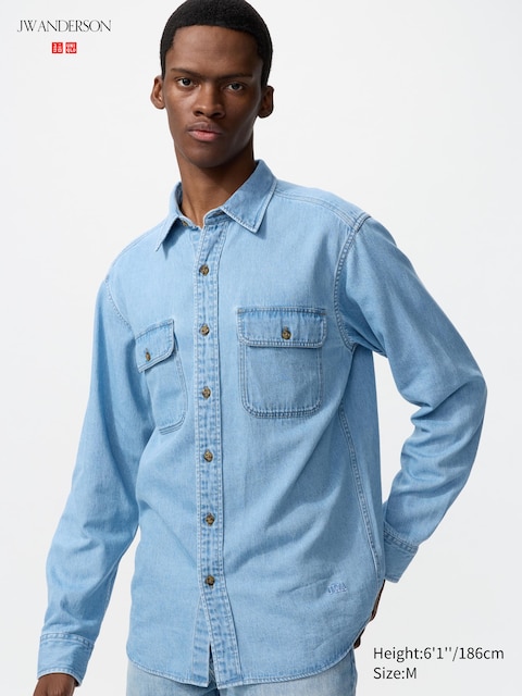 Uniqlo - Camisa Vaquera - 3XL Azul Mujer