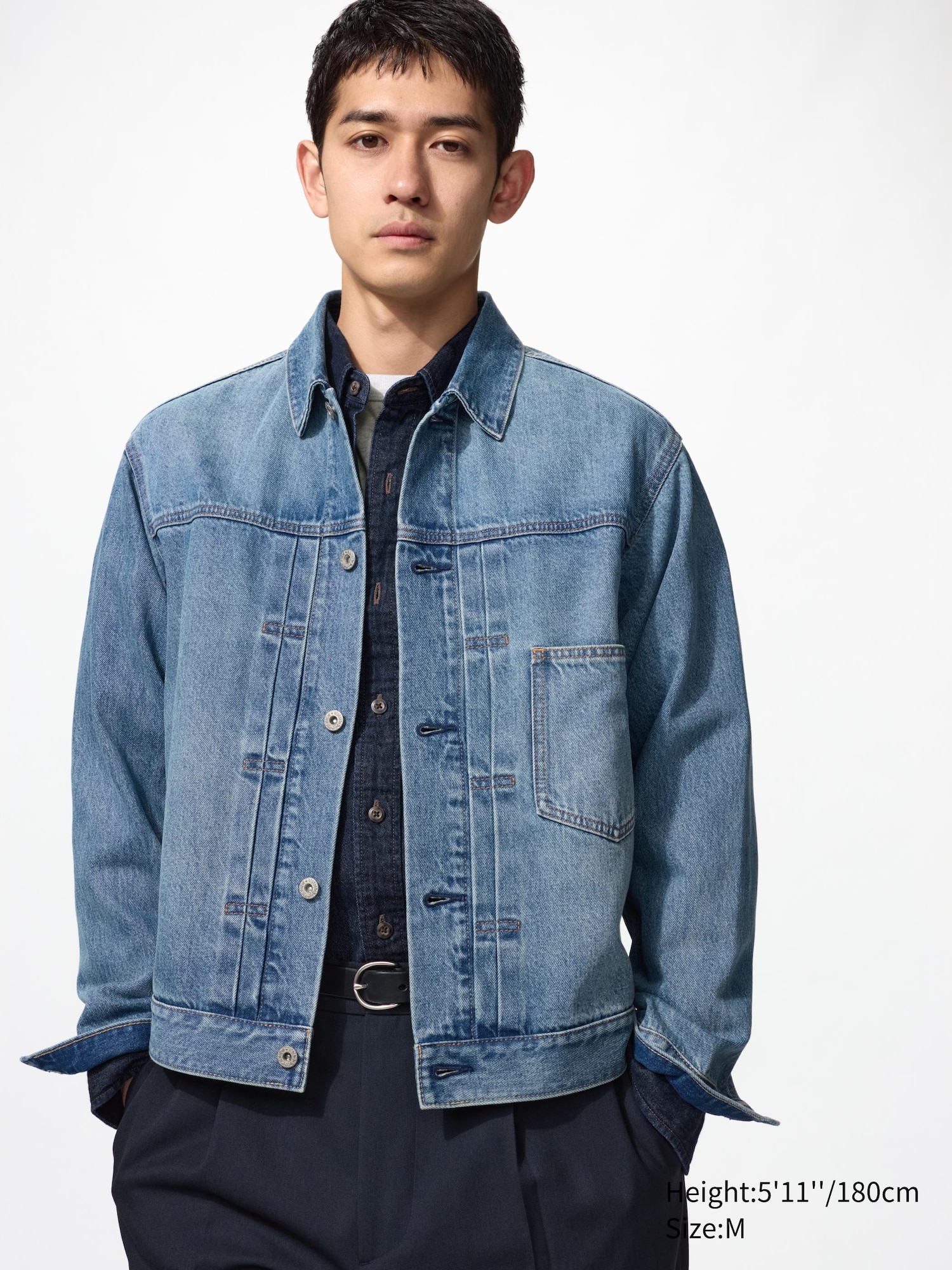 tygaESSENTIALS Denim Trucker Jacket Men's Denim Trucker Jacket | UNIQLO LU