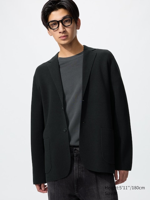 Uniqlo - Veste En Maille Côtelée Milano - Noir - L