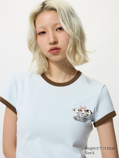 Uniqlo - T-Shirt Ut Cheerful Characters - Bleu Clair - L