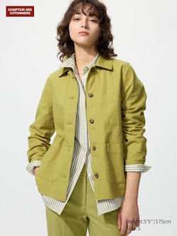Linen Cotton Blend Jacket
