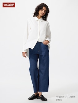 High Rise Straight Cropped Jeans