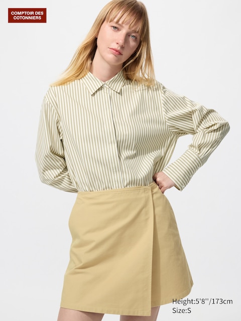 Uniqlo - Mini-Jupe En Coton - Beige - M