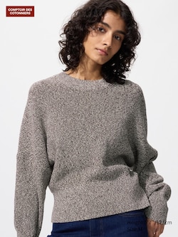 Mercerised Cotton Crew Neck Jumper